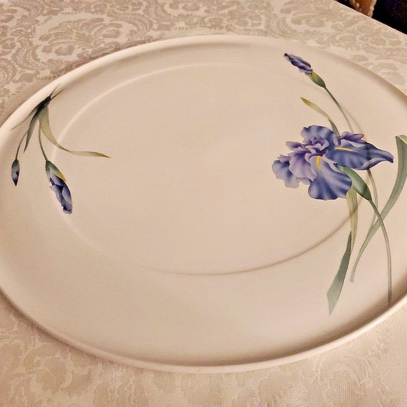 Christopher Stuart Y1519 Iris Cake Plate Platter Bone China ~ Made in Thailand - Picture 6 of 6